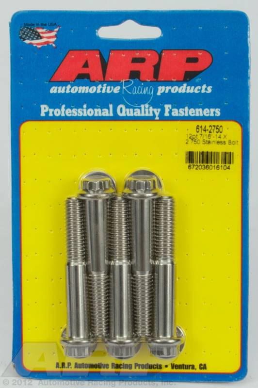 ARP 614-2750 - 7/16-14 X 2.750 12pt 1/2 wrenching SS bolts