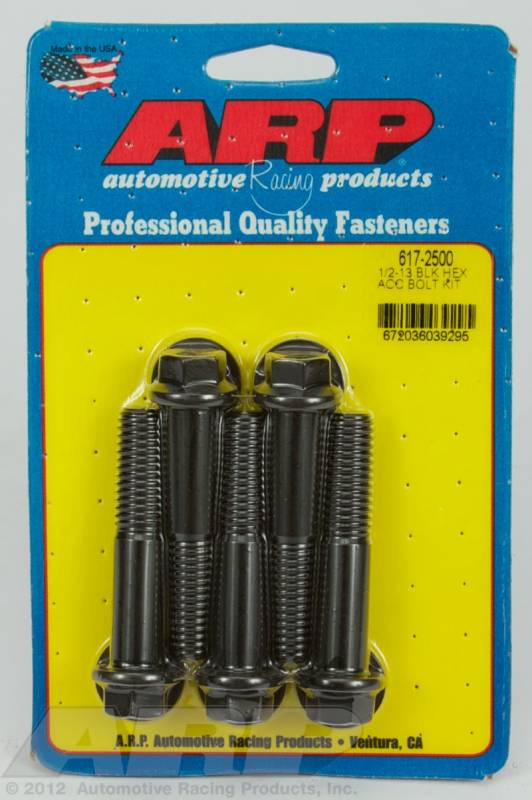 ARP 617-2500 - 1/2-13 x 2.500 hex black oxide bolts