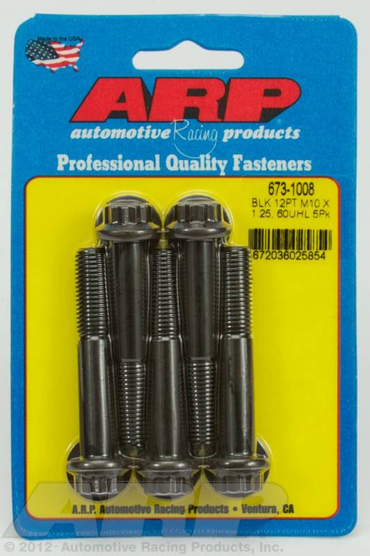 ARP 673-1008 - M10 x 1.25 x 60 12pt black oxide bolts