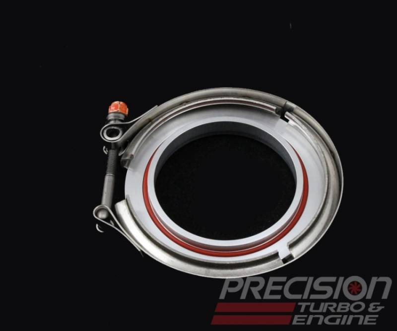 Precision Turbo & Engine PTP074-3042 - Sportsmand Promod C/Cover Outelt  Flange Kit (FLANGE/CLAMP/O-RING) Aluminum