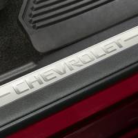 GM Accessories - GM Accessories 23114164 - Front Door Sill Plates in Jet Black with Chevrolet Script [2014-2020 Silverado]