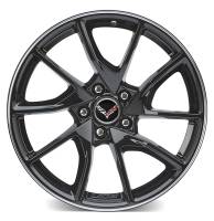 GM Accessories - GM Accessories 23251387 - "6Z9" Gloss Black 19" Front Wheel For C7 Z06 & Grand Sport