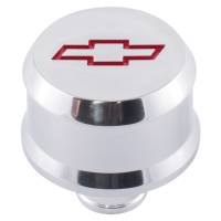Proform - Proform 141-855 - Slant-Edge Aluminum Breather Cap; Recessed Red Bowtie Emblem; Push-In; Polished