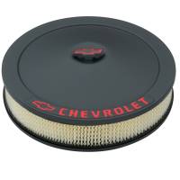 Proform - Proform 141-752 - Engine Air Cleaner Kit; 14 Inch Dia; Black Crinkle; Chevy Lettering w/Bowtie Nut