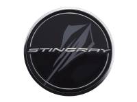 GM Accessories - GM Accessories 84385015 - C8 Corvette Center Caps in Black with Stingray Logo
