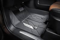 GM Accessories - GM Accessories 84333602 - Front-Row Premium All-Weather Floor Liners in Black with Chevrolet Script For Vehicles with Center Console [2019+ Silverado]
