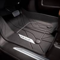 GM Accessories - GM Accessories 84333603 - Front-Row Premium All-Weather Floor Liners in Atmosphere with Chevrolet Script For Vehicles with Center Console [2021+ Silverado]