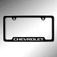 GM Accessories - GM Accessories 19330391 - License Plate Frame in Black with Chrome Chevrolet Script
