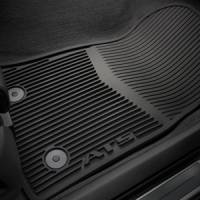 GM Accessories - GM Accessories 22759927 - First And Second-Row Premium All-Weather Floor Mats In Jet Black With ATS Script