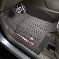 GM Accessories - GM Accessories 84369009 - First-Row Premium All-Weather Floor Liners In Dark Ash Gray With GMC Logo [2017-23 Acadia]