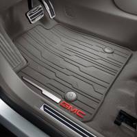 GM Accessories - GM Accessories 85131780 - First-Row Premium All-Weather Floor Mats In Dark Ash Gray With GMC Logo [2018-23 Acadia]