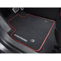 GM Accessories - GM Accessories 84164772 - First-Row Premium Carpeted Floor Mats In Jet Black With Chevrolet Script And Red Binding [2019+ Blazer]