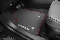 GM Accessories - GM Accessories 42737463 - First and Second-Row Premium Carpeted Floor Mats in Jet Black with Racer Red Binding and Chevrolet Script for AWD Models [2021+ Trailblazer]