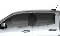 GM Accessories - GM Accessories 23334324 - Crew Cab Front and Rear Tape-On Window Weather Deflectors in Smoke Black [2022+ Colorado]