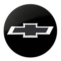 GM Accessories - GM Accessories 84266138 - Center Cap in Black with Silver-Outlined Bowtie Logo