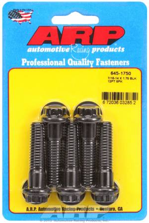 ARP - ARP 645-1750 - 7/16-14 X 1.750 12pt 1/2 wrenching black oxide bolts