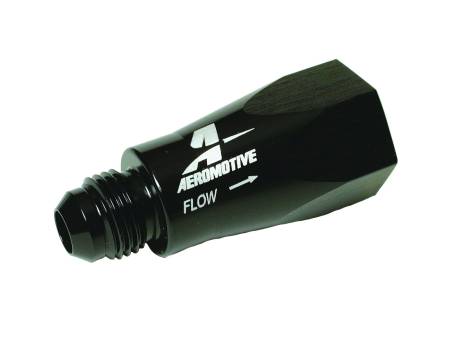 Aeromotive Fuel System - Aeromotive Fuel System 15106 - In -Line Full Flow Check Valve (Male -6 AN inlet, Female -6 AN outlet)