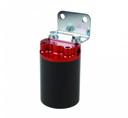 Aeromotive Fuel System - Aeromotive Fuel System 12317 - SS Serier Canister Style Fuel Filter Anodized Black/Red 10 Micron Element