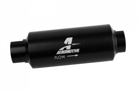 Aeromotive Fuel System - Aeromotive Fuel System 12343 - Filter, In -Line, Marine, AN12, 40 Micron Stainless steel element, Black Hardcoat