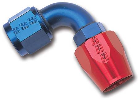 Russell - Russell 610170 - Hose End; Full Flow; Swivel; 90Deg.;-8; Red/Blue