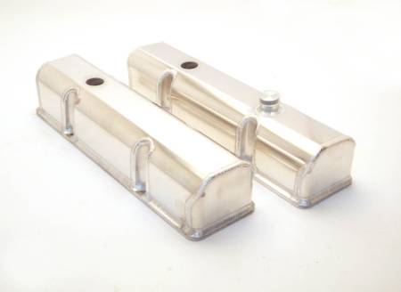 Canton - Canton 66-201 - Valve Covers, Lasercut Rail For Sbc W/ Fill & Pcv Ports