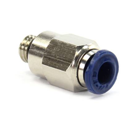 Nitrous Outlet - Nitrous Outlet 00-01560 - 1/8" Tube x #10-32 Male UNF Nickel Plated Brass Push-to-Connect Fitting