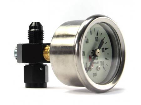 Nitrous Outlet - Nitrous Outlet 00-63004-4 -  Luminescent Fuel Pressure Gauge & 4AN Manifold (0-100psi)