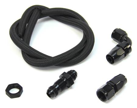 Nitrous Outlet - Nitrous Outlet 00-35041-B-S -  90? Blow Down Kit With Straight Bulk Head Fitting (Black Fittings)