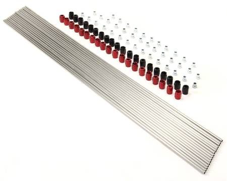 Nitrous Outlet - Nitrous Outlet 00-28030-10 - Hard Line Plumbing kit for 10 Cyl. DP ( Includes 16 2 ft. Sticks 20 Red B-nuts, 20 Black B-nuts, and 40 Sleeves)