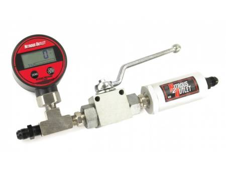 Nitrous Outlet - Nitrous Outlet 00-63017-6 -  Digital Inline Nitrous Pressure Gauge, Shut Off Valve, and Nitrous Filter for 6AN Main feed lines.