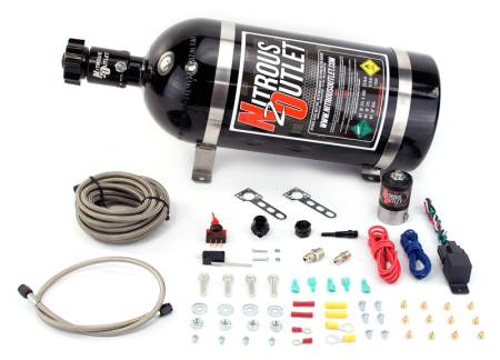 Nitrous Outlet - Nitrous Outlet 00-10200-00 - Universal EFI Dry Single Nozzle System (35-200HP) (No Bottle)