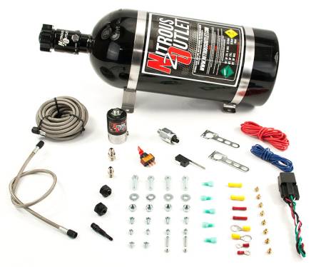 Nitrous Outlet - Nitrous Outlet 00-10250-10 - Universal Diesel Single Nozzle Dry System (35-200HP) (10lb Bottle)