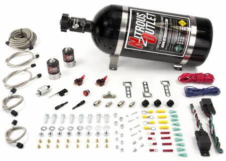 Nitrous Outlet - Nitrous Outlet 00-10251-00 - Universal Diesel Dual Stage Single Nozzle Dry System (35-200HP) (No Bottle)