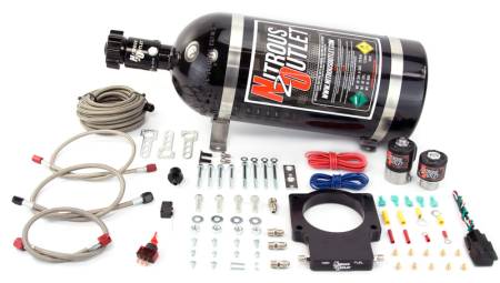 Nitrous Outlet - Nitrous Outlet 00-10107-10 - 90mm GM Truck Plate System (50-200HP) (10lb Bottle)