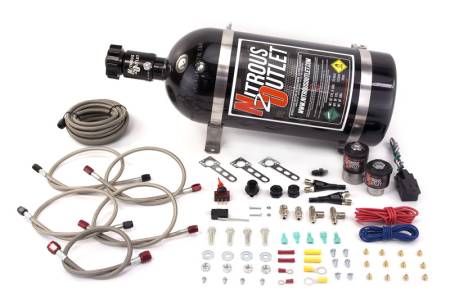 Nitrous Outlet - Nitrous Outlet 00-10012-15 - Ford EFI Dual Nozzle System (70-200HP) (15lb Bottle)