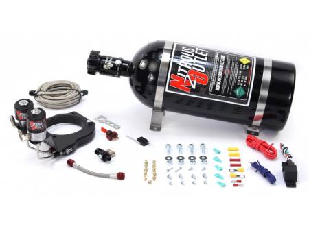 Nitrous Outlet - Nitrous Outlet 00-10181-10 - 2003-2013 FAST 102mm Truck Intake Hardline Plate System (50-200HP) (10LB Bottle)