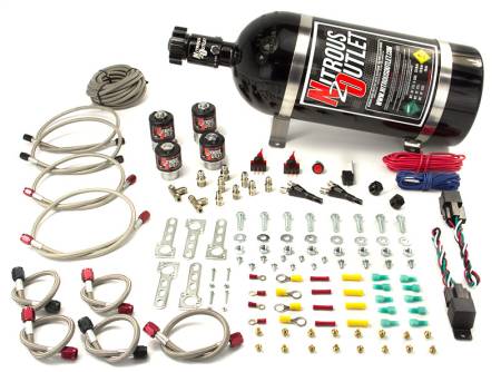 Nitrous Outlet - Nitrous Outlet 00-10023-00 - Mopar EFI Dual Stage Single Nozzle System (35-200HP) (No Bottle)