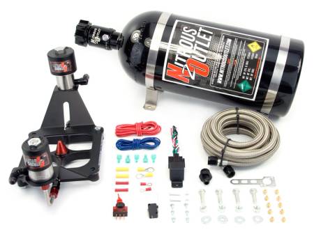 Nitrous Outlet - Nitrous Outlet 00-10662-00 - Race 4500 Stinger Plate System, With Deep EFI Center Solenoid Bracket, Solenoids Flip Upside Down(50-500hp) (5,7,10psi) (No Bottle)