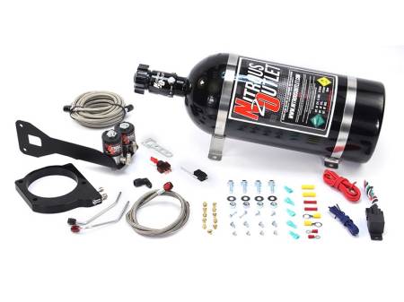 Nitrous Outlet - Nitrous Outlet 00-10180-AFR-12 - 1999-2002 FAST 102mm Truck Intake Hardline Plate System [Aftermarket Fuel Rails] (50-200HP) (12LB Bottle)