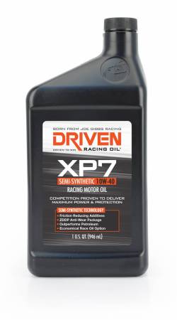 Driven Racing Oil - Driven Racing Oil 01706 - XP7 10W-40 Semi-Synthetic Racing Oil - 1 Quart Bottle