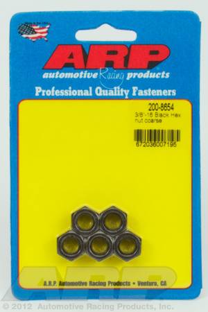 ARP - ARP 200-8654 - 3/8-16 black coarse hex nut kit