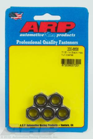 ARP - ARP 200-8656 - 7/16-14 black coarse hex nut kit