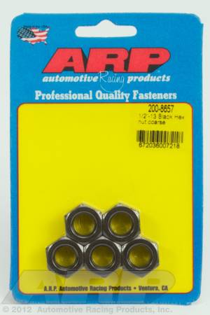 ARP - ARP 200-8657 - 1/2-13 black coarse hex nut kit