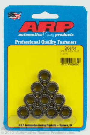 ARP - ARP 200-8734 - 3/8-16 black hex nut kit