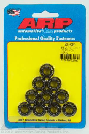 ARP - ARP 300-8391 - 3/8-24, 1/2 socket 12pt nut kit