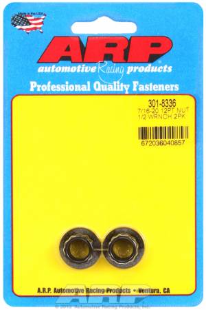 ARP - ARP 301-8336 - 7/16-20 1/2 socket 12 pt nut kit