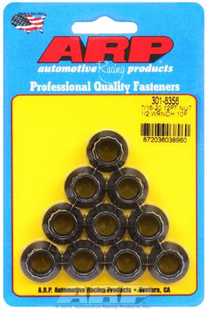 ARP - ARP 301-8356 - 7/16-20 1/2 socket 12 pt nut kit