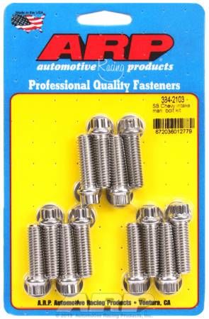 ARP - ARP 334-2103 - SB Chevy intake manifold bolt kit