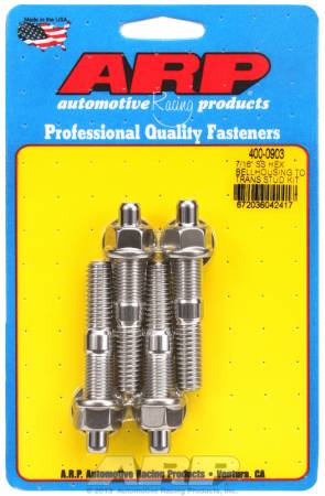 ARP - ARP 400-0903 - 7/16" SS hex bellhousing to trans stud kit