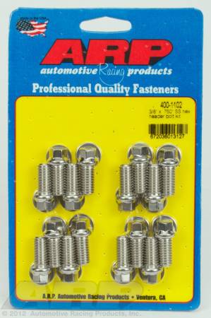 ARP - ARP 400-1102 - 3/8 x .750 SS hex header bolt kit